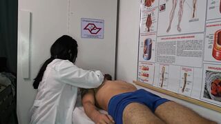 Nurse gets excited when she sees her patient’s erection