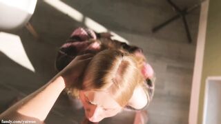Caring Stepdaughter Gives Her Stepfather a Dick Massage and gets a Creampie i…